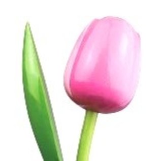 Houten tulp met logo 34 cm in diverse kleuren