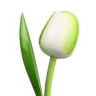 Houten tulp met logo 34 cm in diverse kleuren