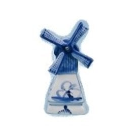 Delft blue windmill with tea light 16 cm