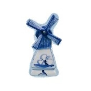 Delfts blauwe molen met waxinelicht 16 cm