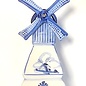 Delfter blaue Windmühle mit Teelicht 16 cm