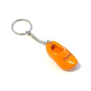 Keychain with a clog with text