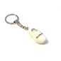 Keychain with a clog with text