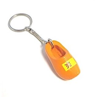 keyring with a clog with an image of the flag