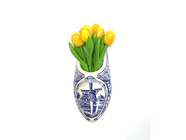 Delft blue clog wall vase