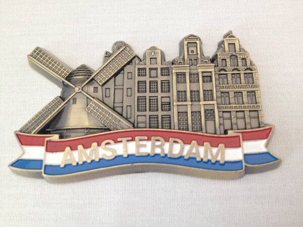 Magneet Amsterdam grachten metaal