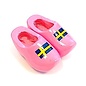 Souvenir clogs on a magnet with flag