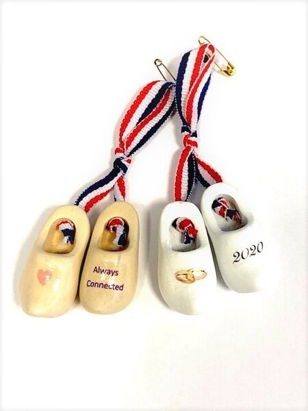 Corsage Clogs mit Text