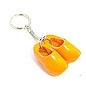 Keychain with 2 clogs with flag