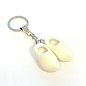 Keychain with 2 clogs with flag