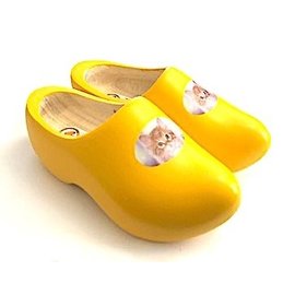 Wooden shoes with an image of your own cat