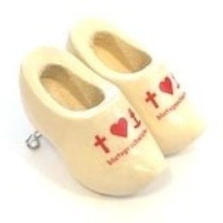 Brosche Clogs mit Text