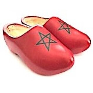 Wooden shoes with the flag