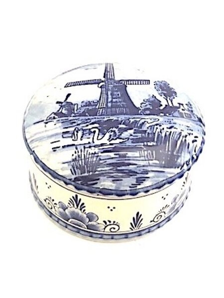 Delft blue box round