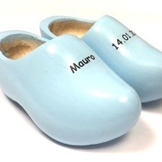 birth clogs with a name and date or an image.