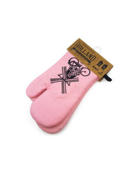 Rosa Ofenhandschuhe