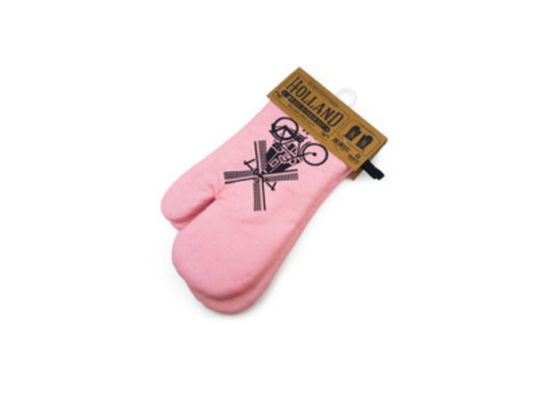 Roze ovenhandschoenen