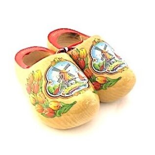 gelakte souvenirs klompjes 14 cm met tulp