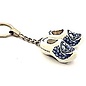 Clog keychain with text
