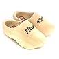 Wooden shoes with engraving