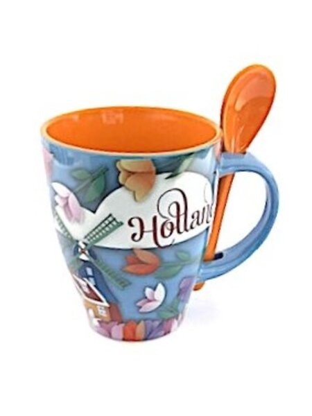 Tasse mit Löffel Holland groß