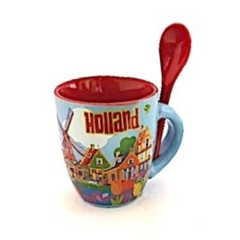 Tasse mit Löffel Holland klein