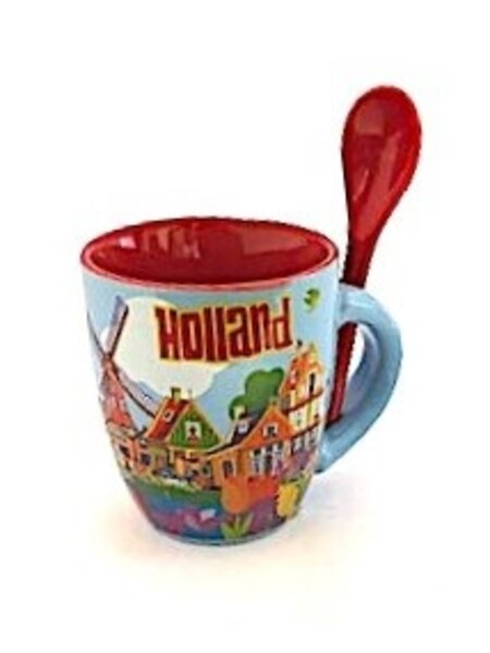 Cup with spoon Holland small