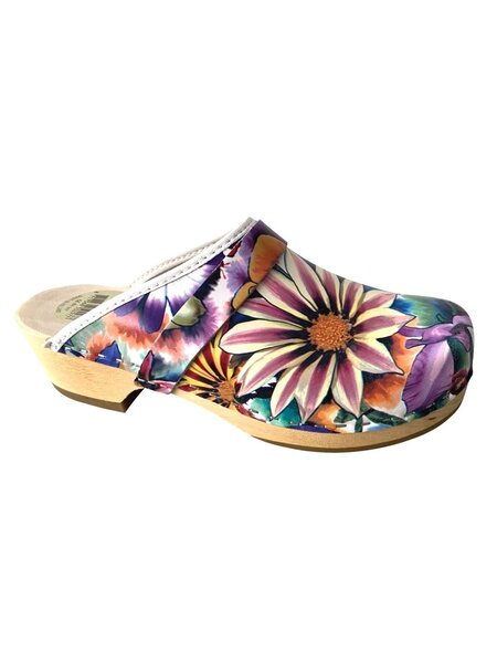 Damenschuh Clog Blumen