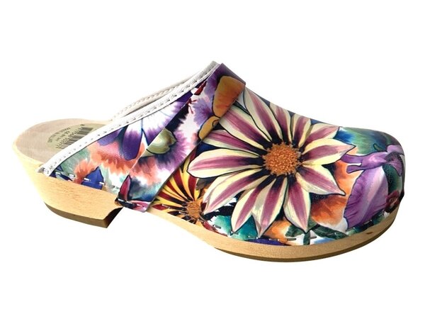 Damenschuh Clog Blumen
