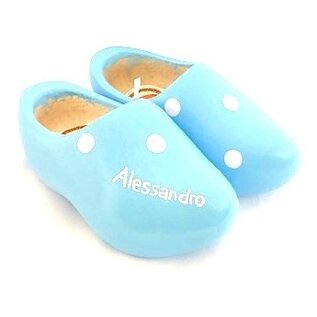 Geburt Holzschuhe mit Text