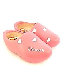 Geburt Holzschuhe mit Text