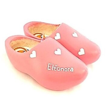 birth Clogs with text