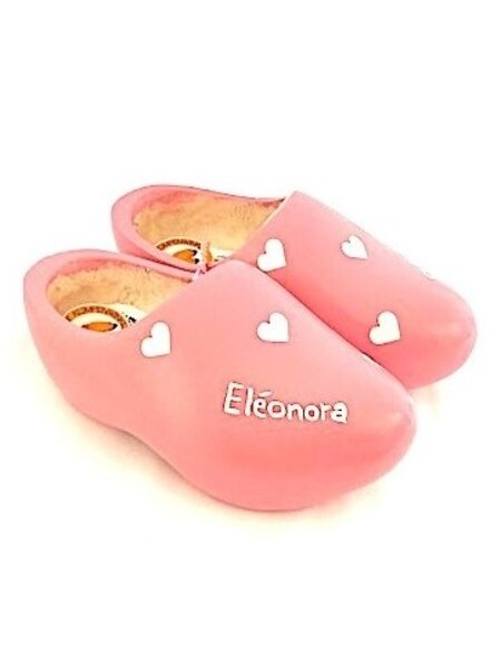 birth Clogs with text