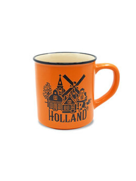 Orange mug tulips Holland