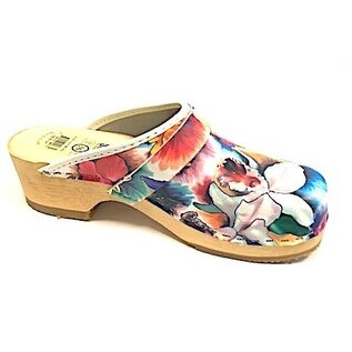 Ladies shoe clog flowers