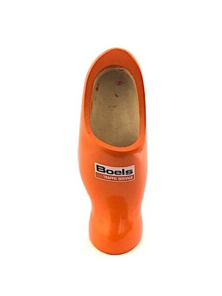 Clog on foot with Logo