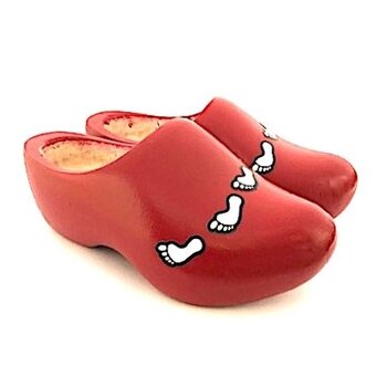 Kinder-Holzschuhe mit weiße Füße Kinder-Holzschuhe mit weiße Füße