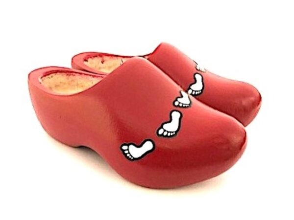 Kinder-Holzschuhe mit weiße Füße Kinder-Holzschuhe mit weiße Füße