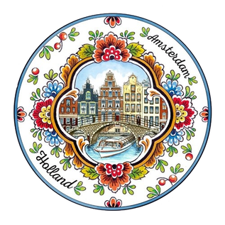 Bierviltje met grachtenpanden