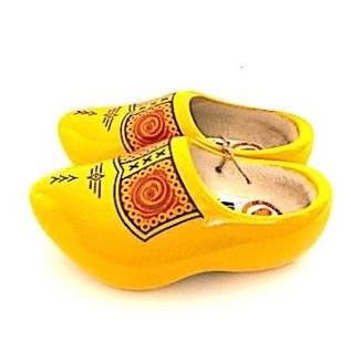 Yellow farmers children's wooden shoes