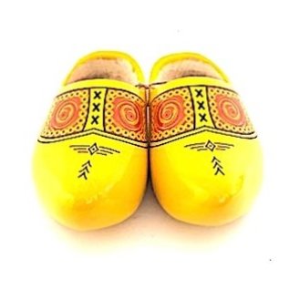 Yellow farmers children's wooden shoes