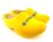 Wooden shoes with logo