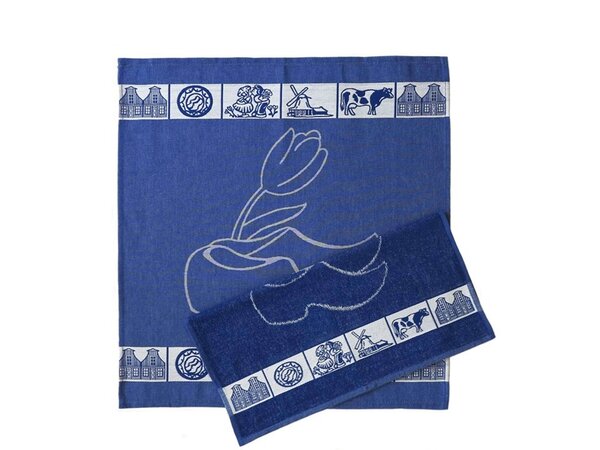 Theedoek "Dutch" Blauw
