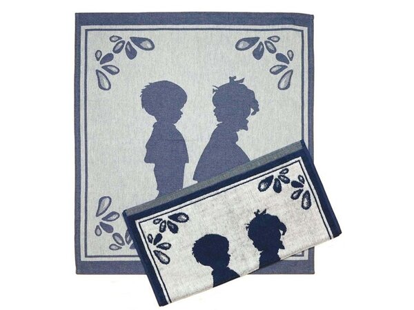 Tea towel boy and girl