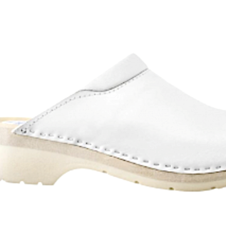 White shoe clog with PU sole