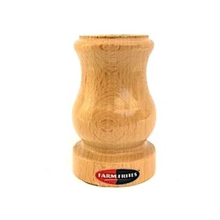 Kleine Tulpen aus Holz in einer Holzvase mit Logo