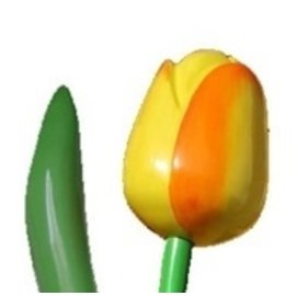 Gele houten tulp 180cm