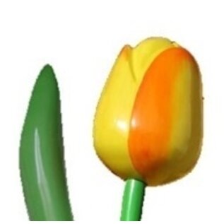 Gele houten tulp 180cm