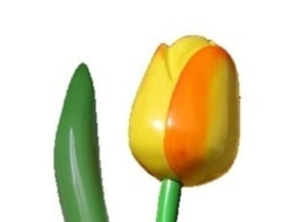 Gele houten tulp 180cm