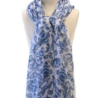 Scarf Delft blue